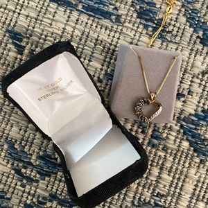 18 KT Gold over Sterling Silver heart necklace